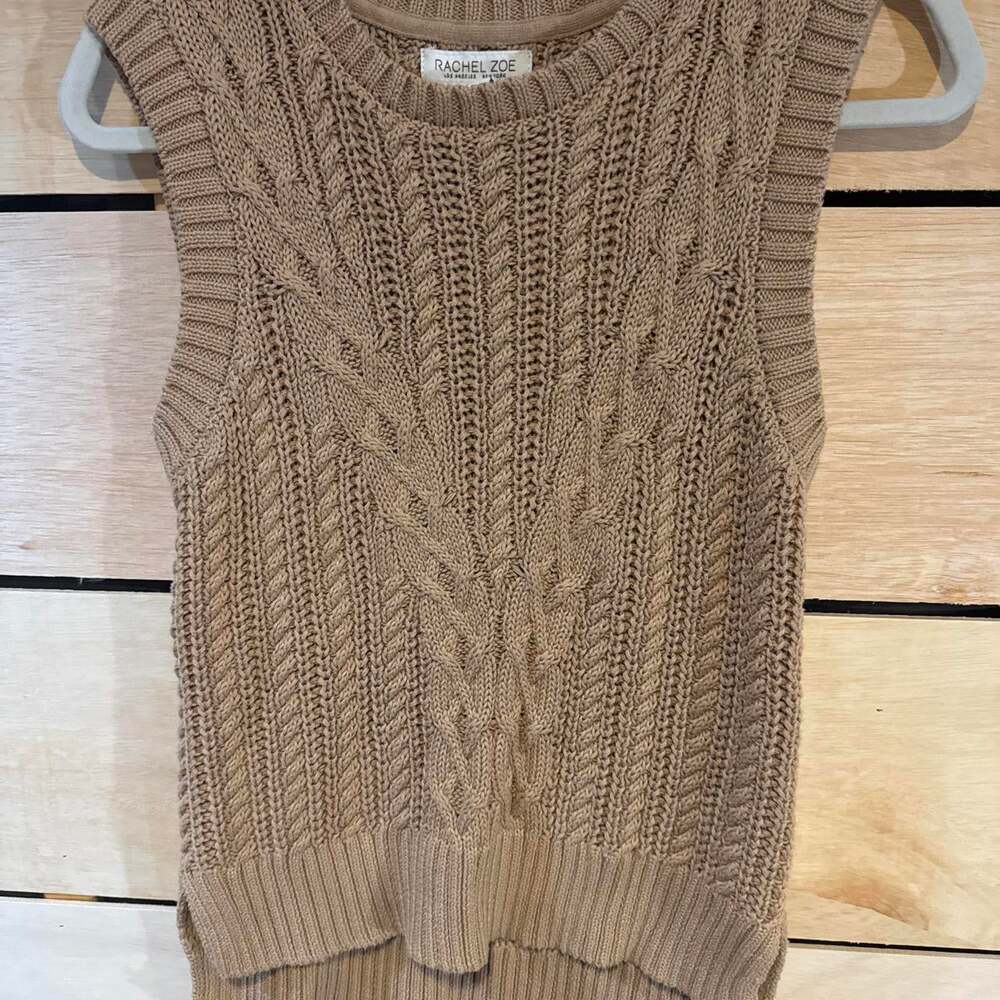 Rachel Zoe Women's Tan and Brown Jumper
